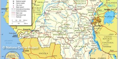 Карта На Демократична Република Конго