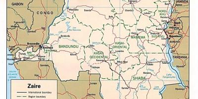 Заир, Африка карта